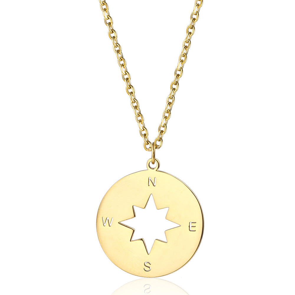 Gold Compass Necklace – Wink Gift Store